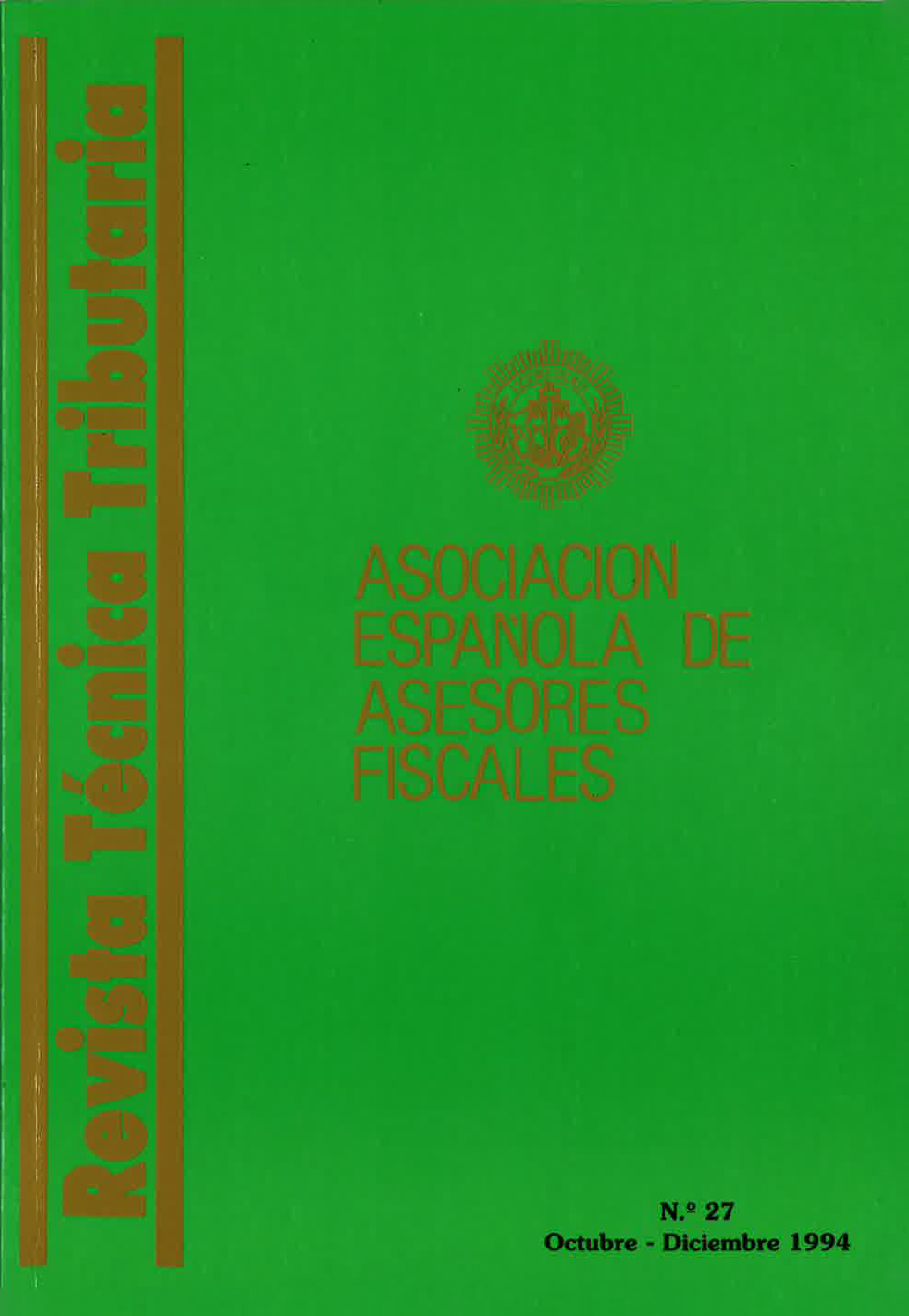 					Ver Vol. 4 Núm. 27 (1994): Revista Técnica Tributaria - Nº 27
				