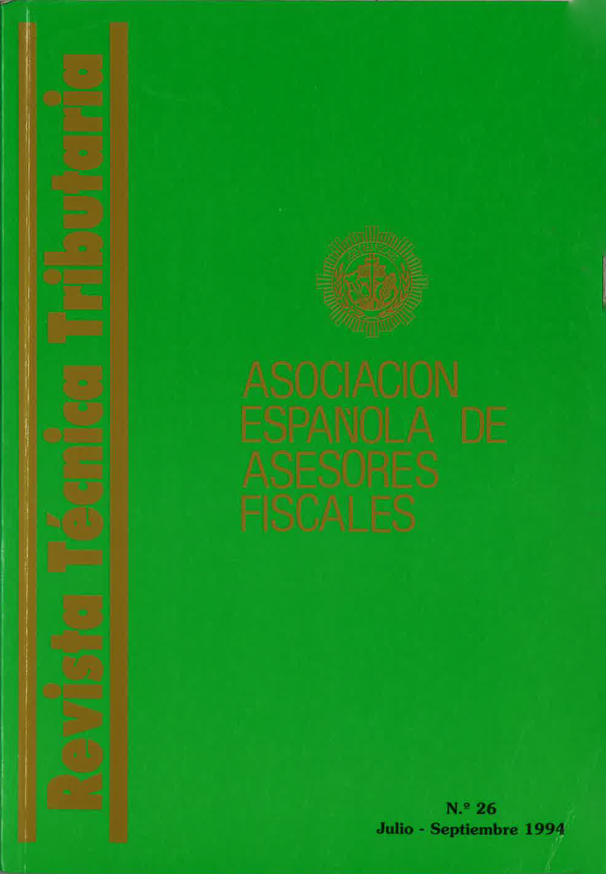 					Ver Vol. 3 Núm. 26 (1994): Revista Técnica Tributaria - Nº 26
				