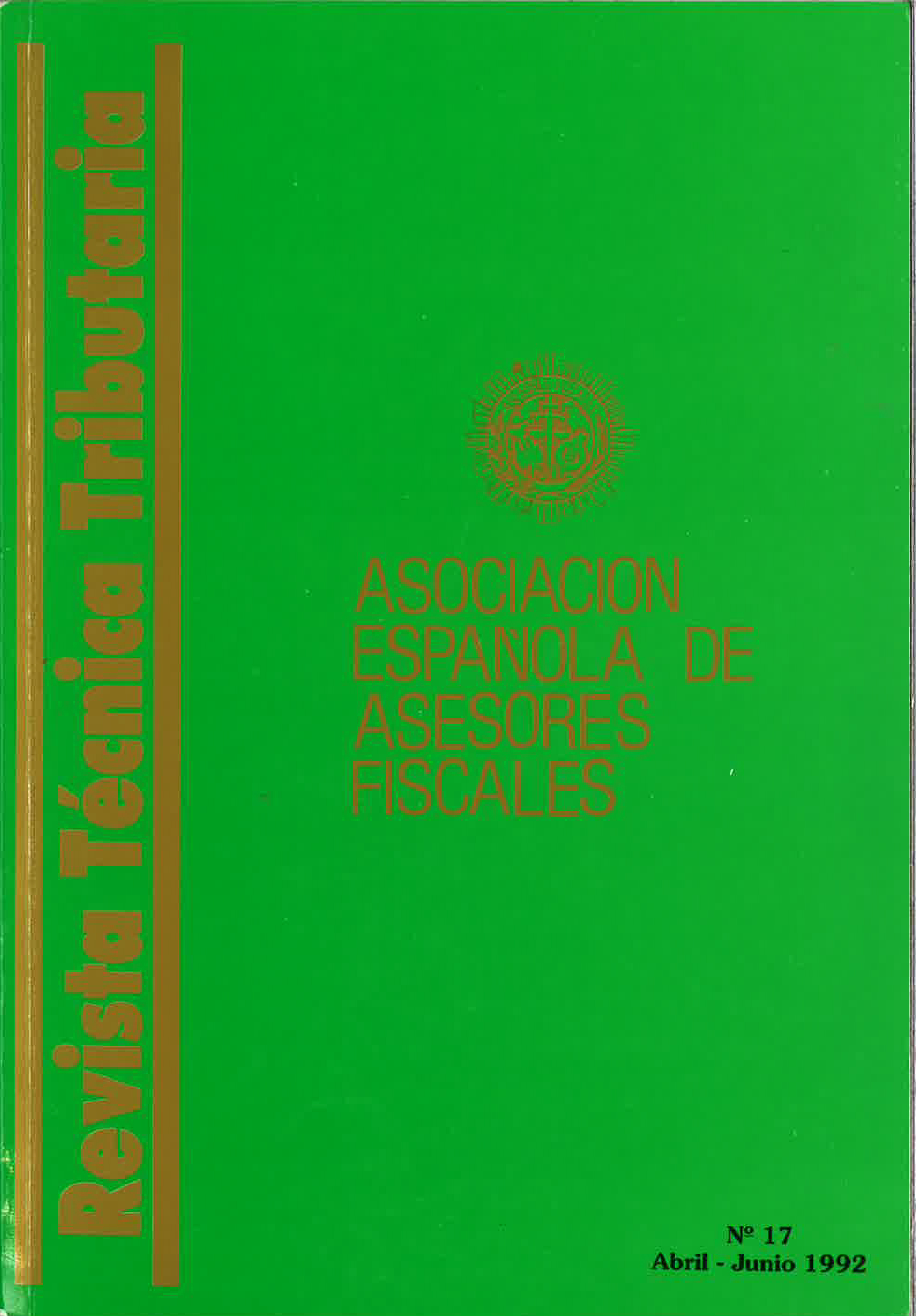 					Ver Vol. 2 Núm. 17 (1992): Revista Técnica Tributaria - Nº 17
				