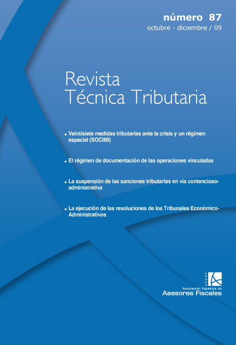 					Ver Vol. 4 Núm. 87 (2009): Revista Técnica Tributaria - Nº 87
				